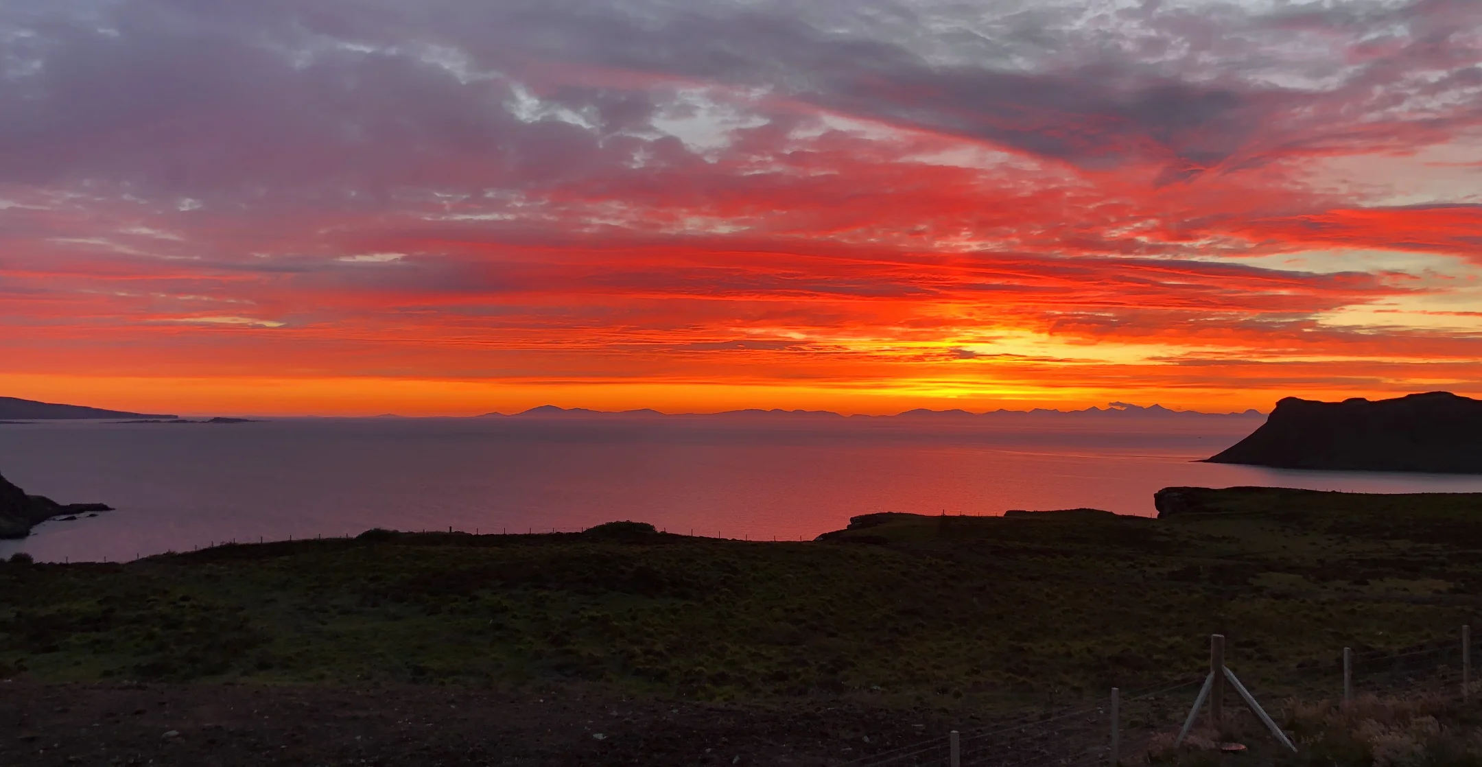 red sunset bonnie brae croft banner