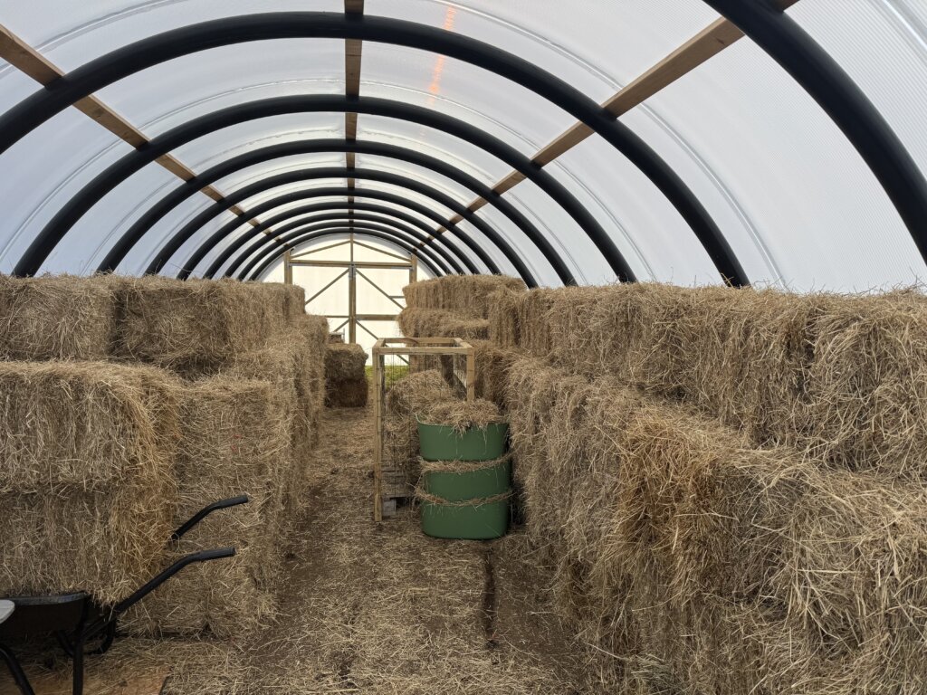 Hay bales stored away