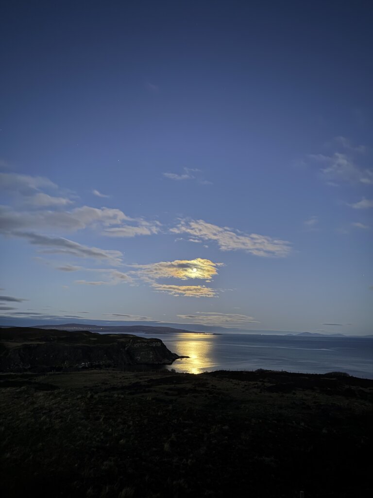 snow moon over waternish